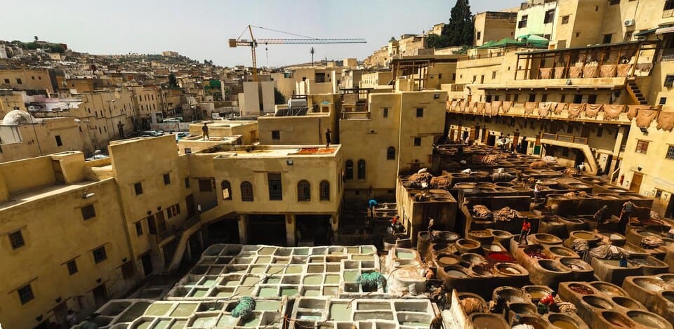 Vista de la medina de Fez, Marruecos